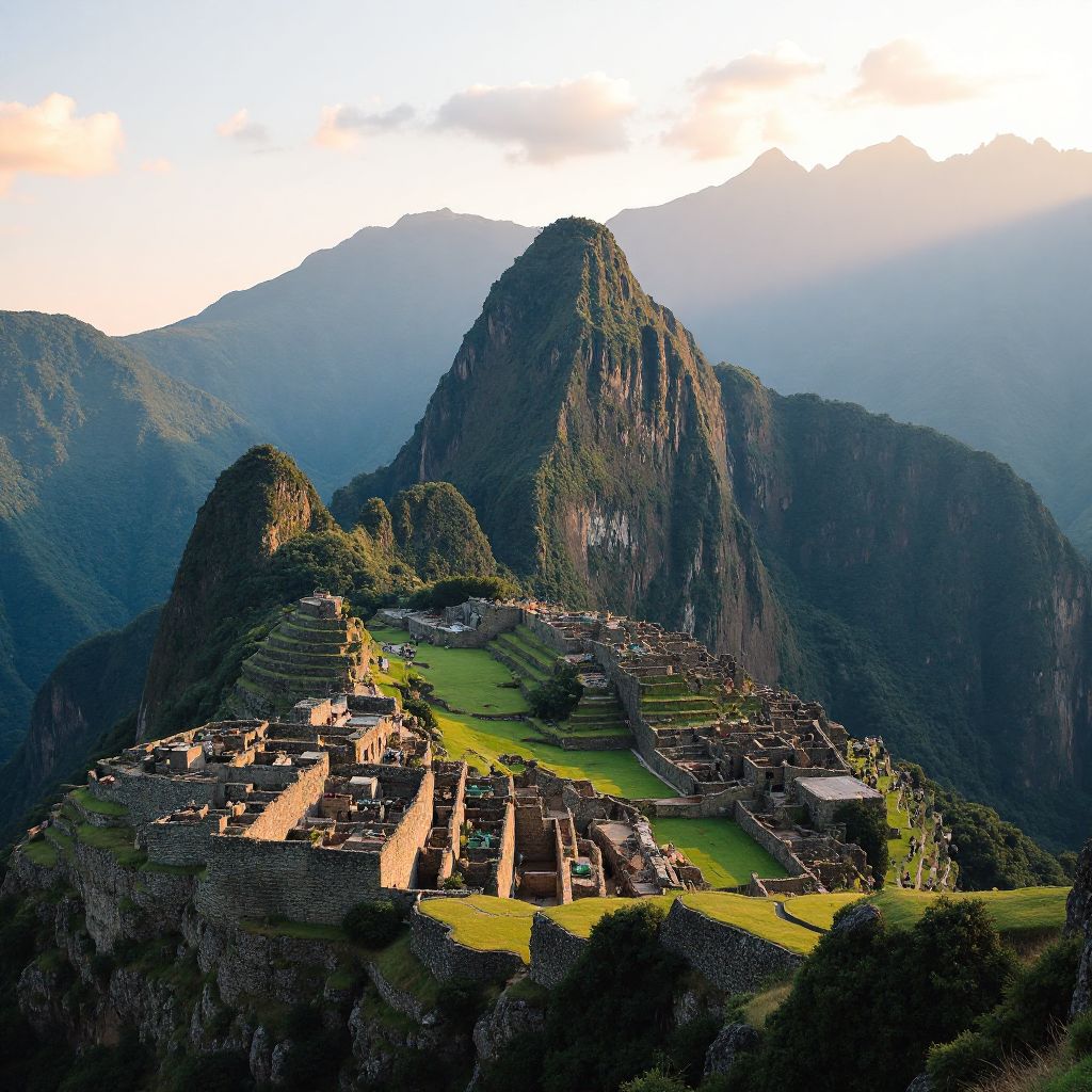 Machu Picchu ancient ruins in Peru