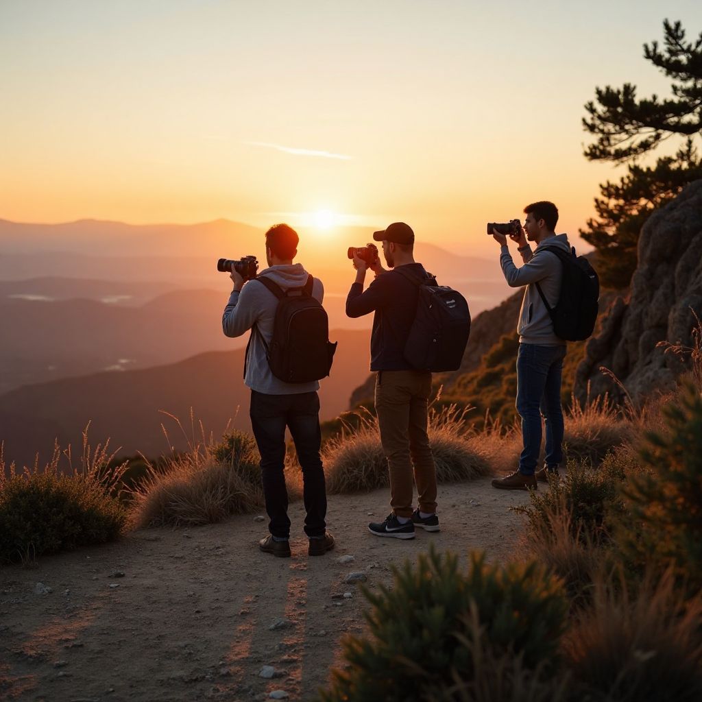 Travel photography workshop in action